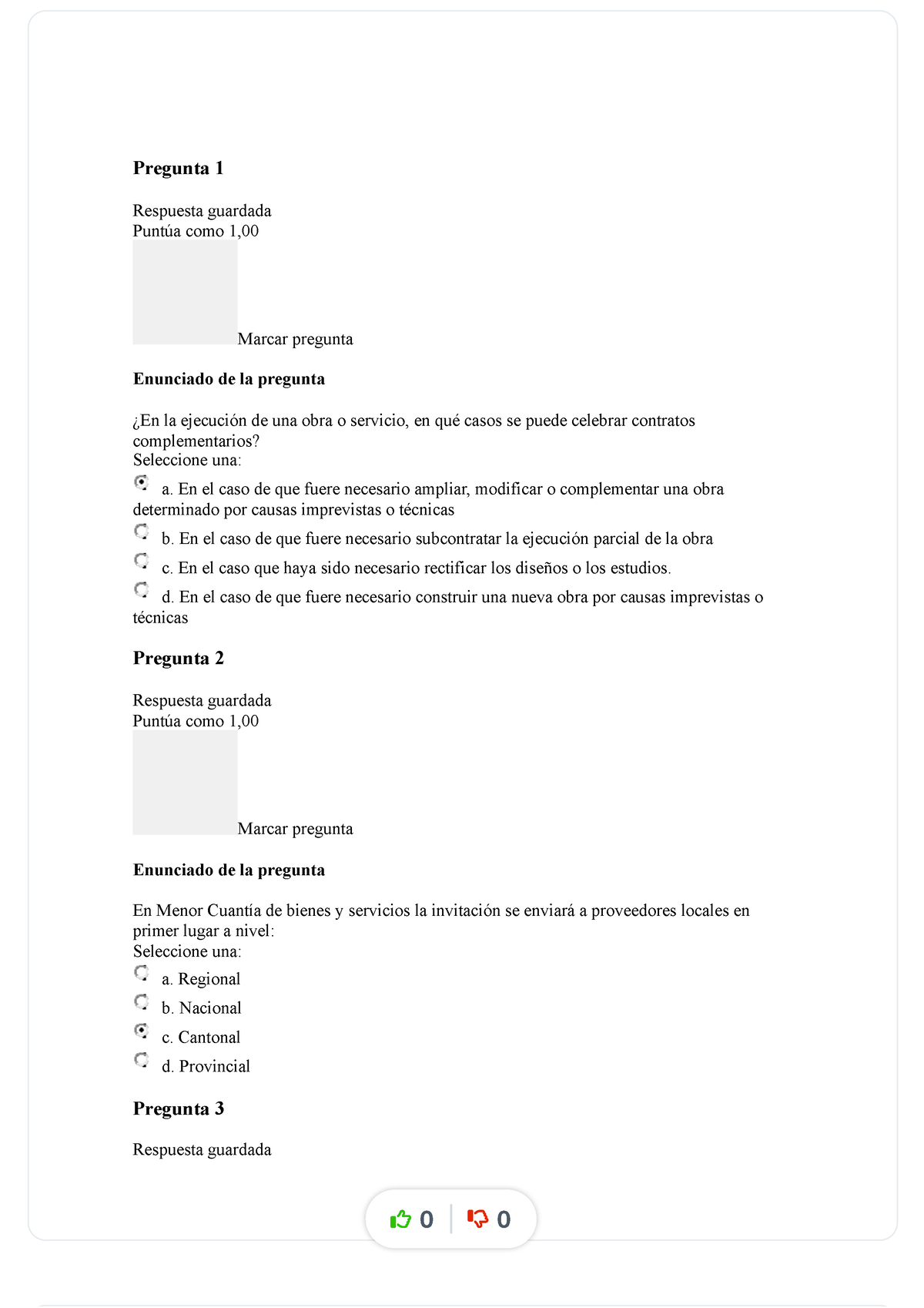 Examen-2-sercop Compress - Pregunta 1 Respuesta Guardada Puntúa Como 1 ...