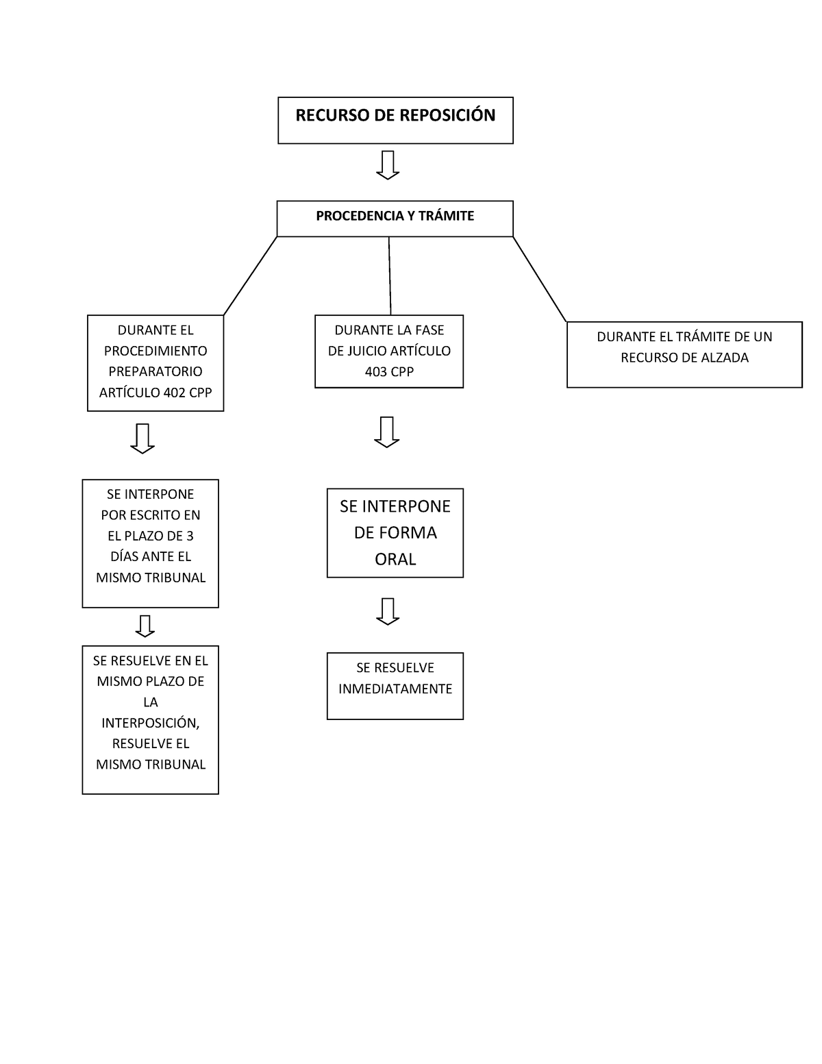 Esquemas Procesal Penal - RECURSO DE REPOSICI”N PROCEDENCIA Y TR¡MITE ...