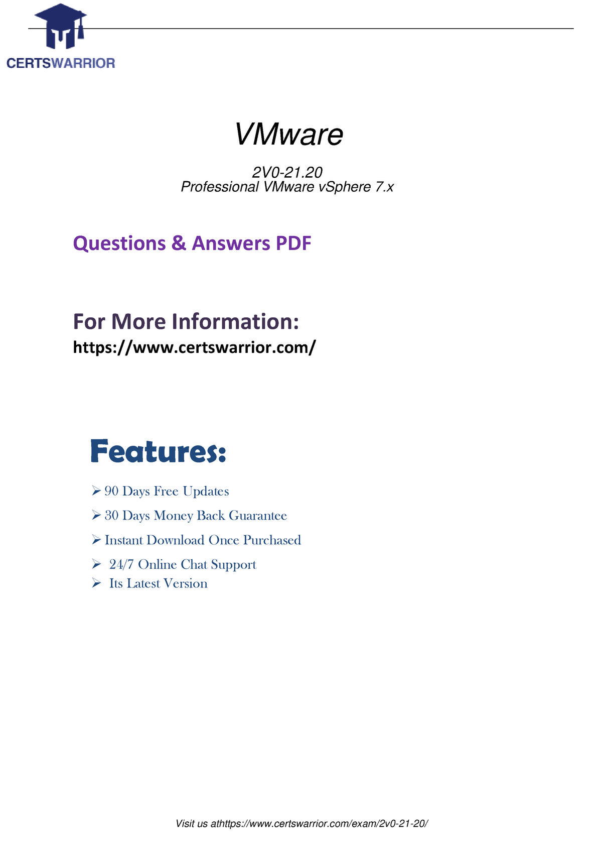 Latest 2V0-21.20 Mock Test