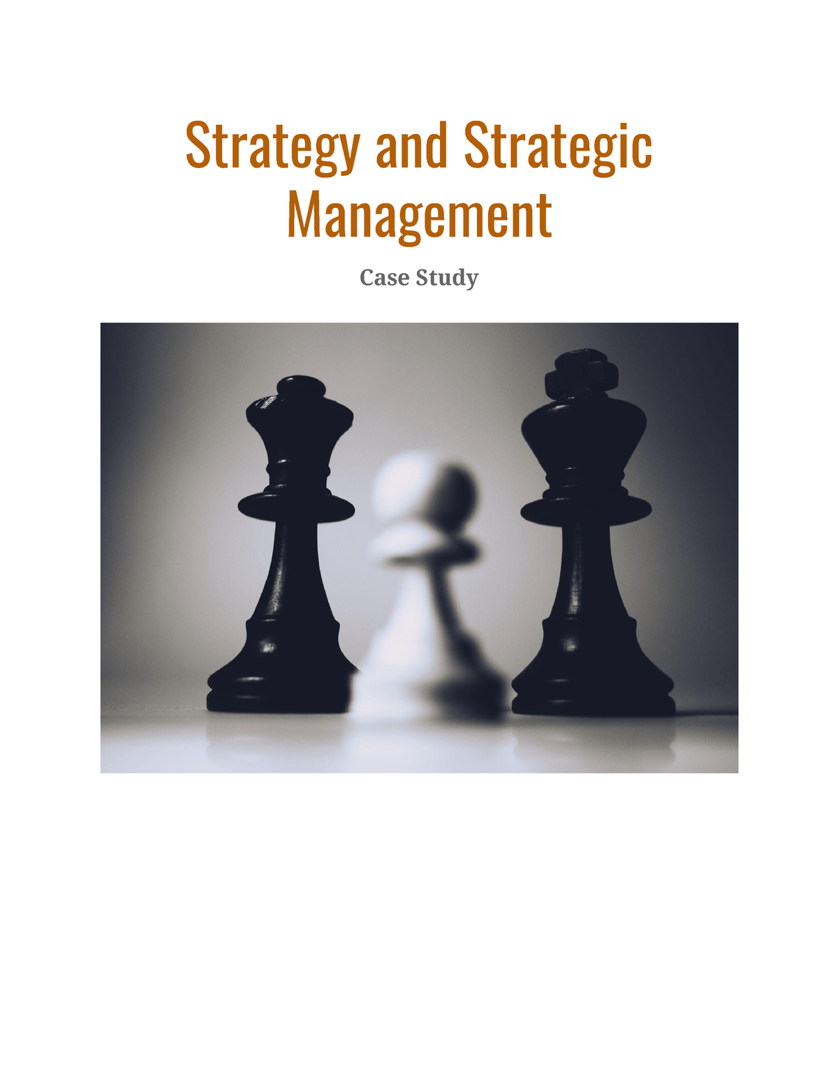 case study of strategy management