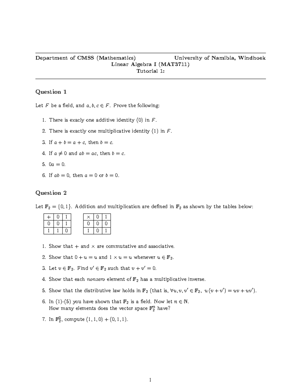 Tutorial 3 - study - Department of CMSS (Mathematics) University of ...