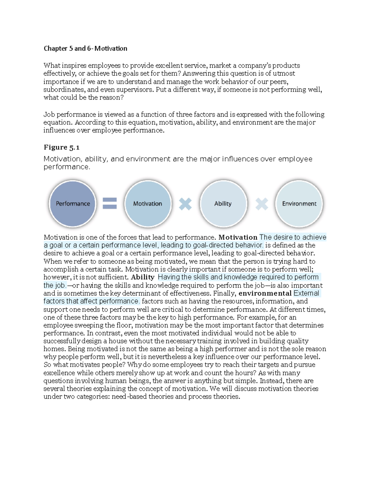 Chapter 5 And 6 - Lecture Notes Lecture 5 - Chapter 5 And 6- Motivation ...