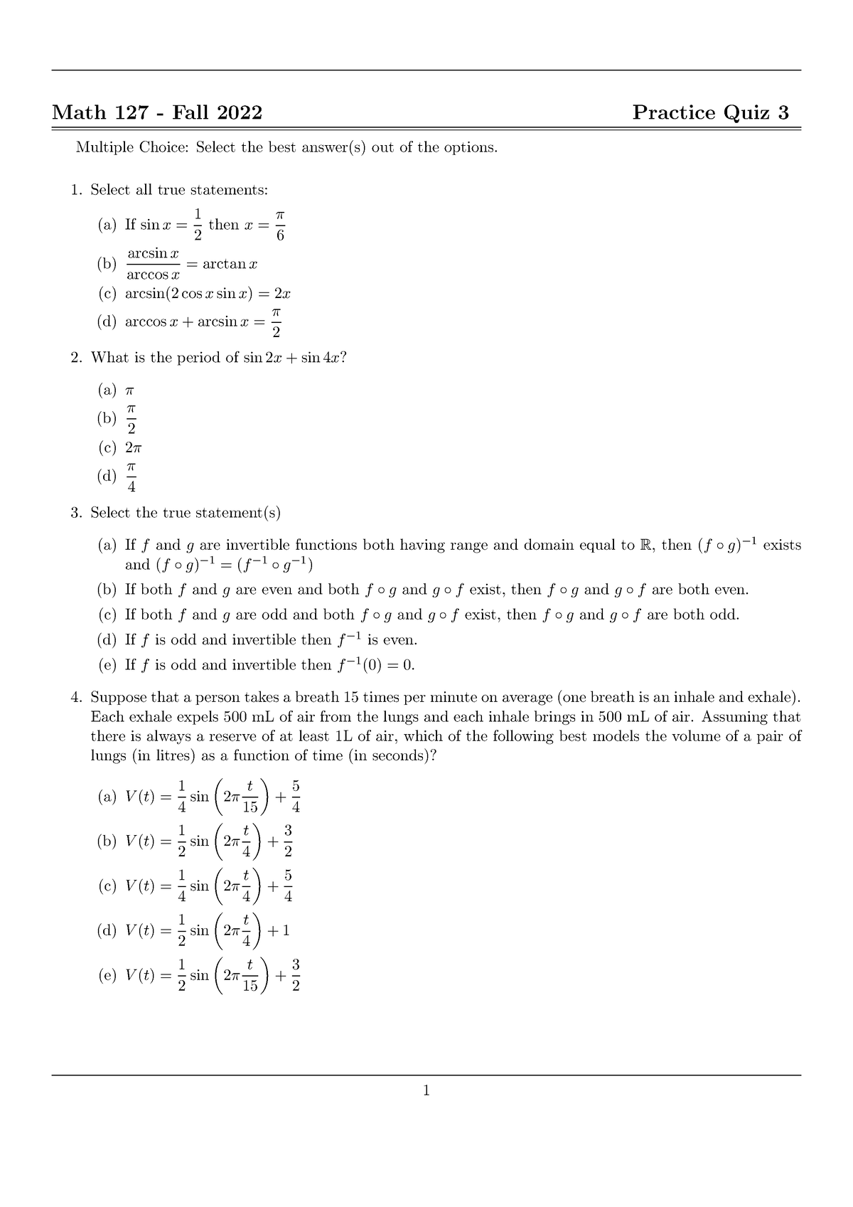 Quiz3Practice Problems - Math 127 - Fall 2022 Practice Quiz 3 Multiple ...