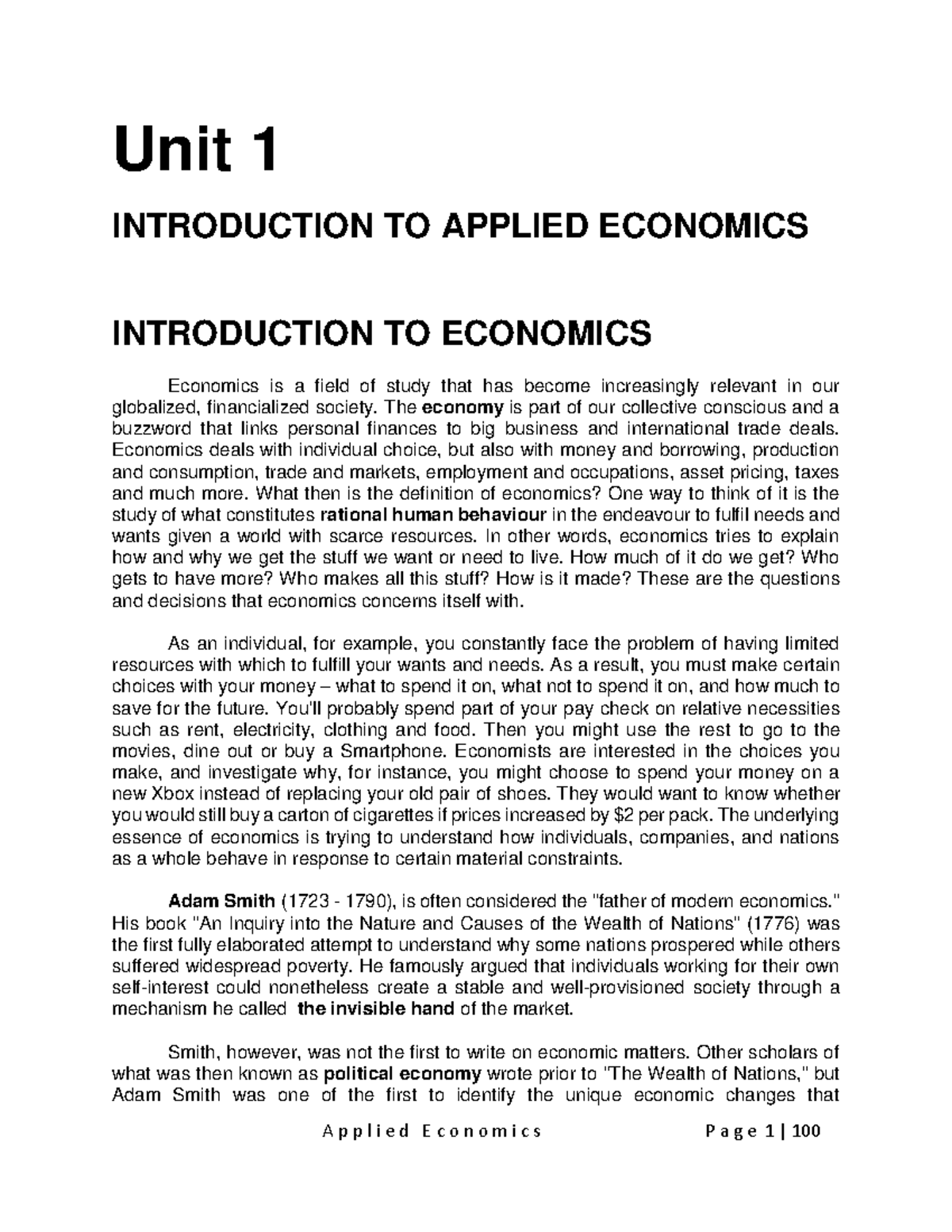 economic systems essay introduction