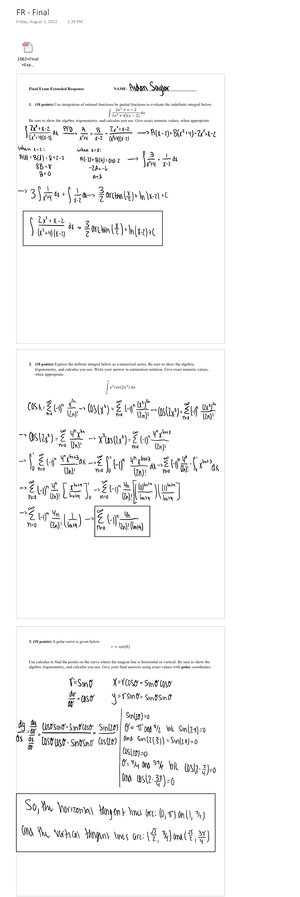 Solved Find The Area Enclosed By The Xaxis And The Curve X E T Y T T Calculus Ii