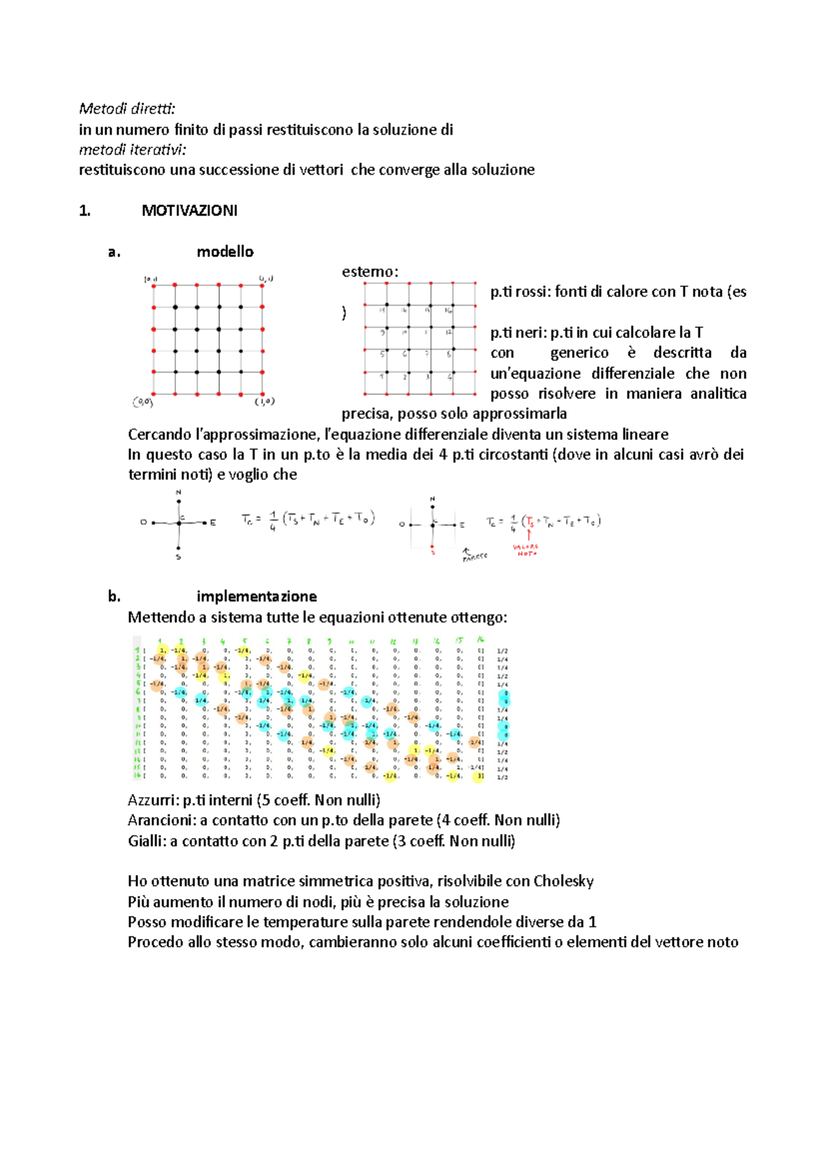 6 Metodi Iterativi - breve riassunto come da titolo - Metodi diretti ...