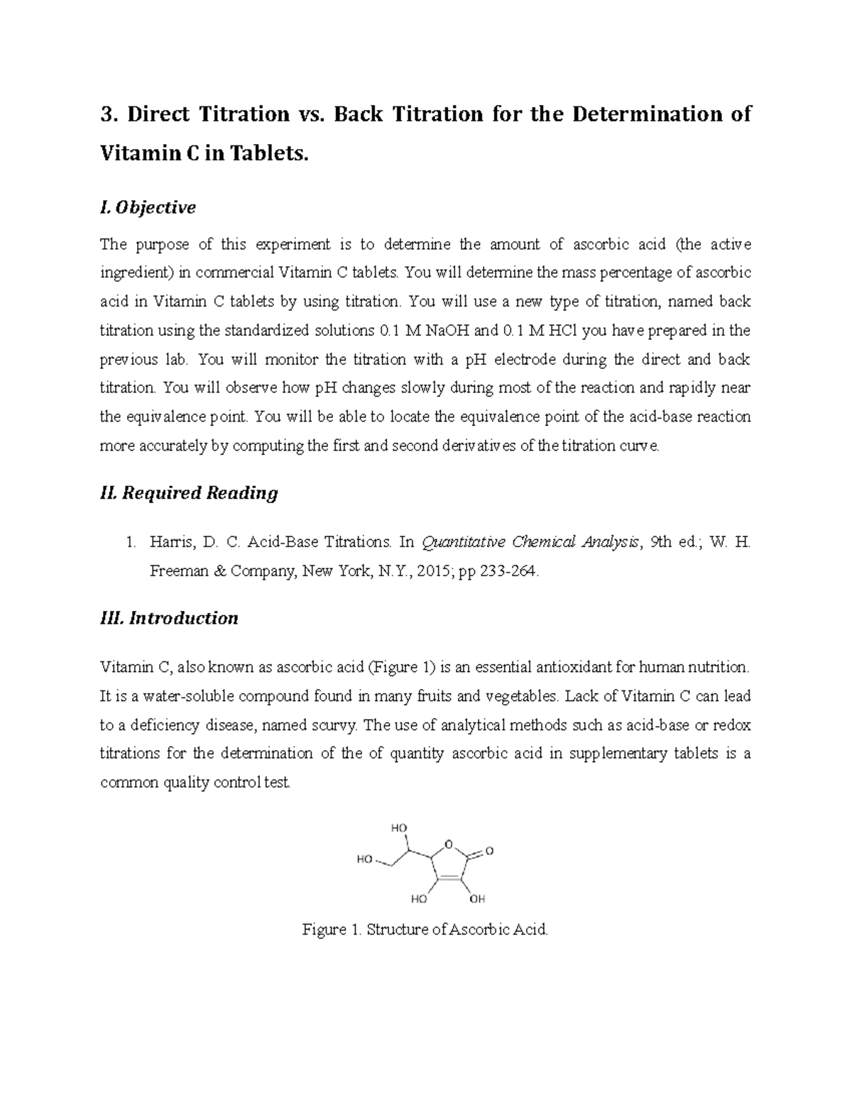 Expt 3 Direct vs. Back Titration biochemistry Studocu