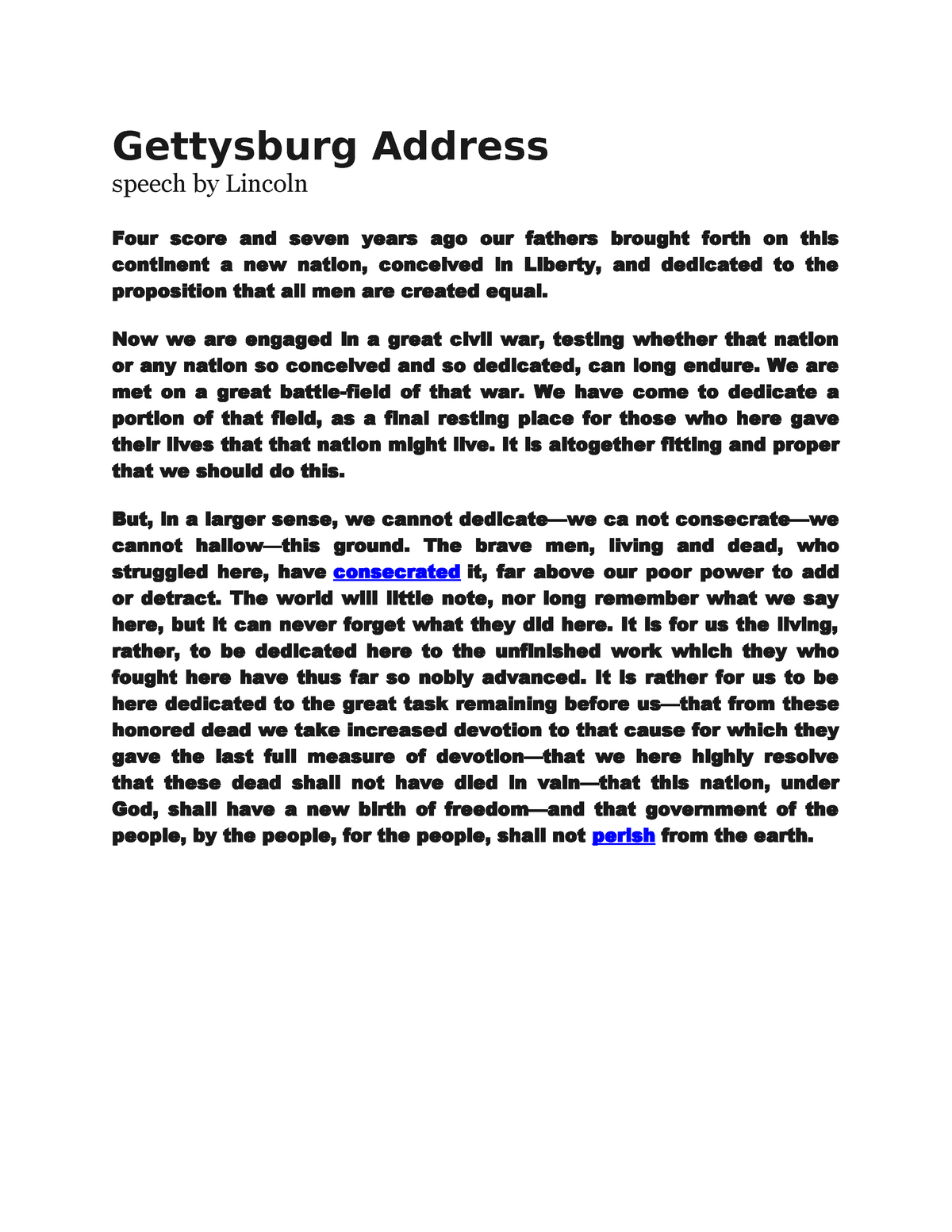 Gettysburg Address Helpful Gettysburg Address Speech By Lincoln   Thumb 1200 1553 