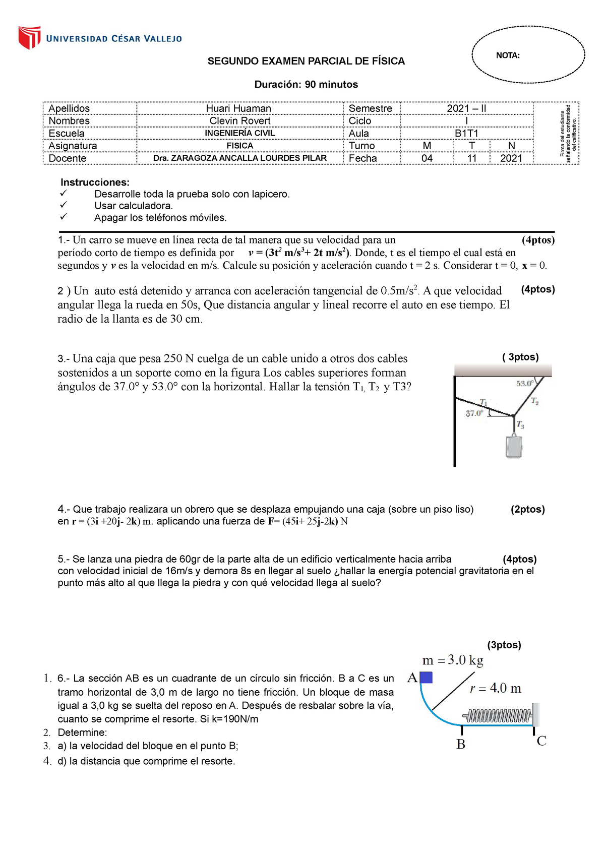 Informe DE Laboratorio N°7 bvffg hhgggh hhhjkjnhgfghjkl gfghjkl hjgfdfghj -  Fisica - Studocu