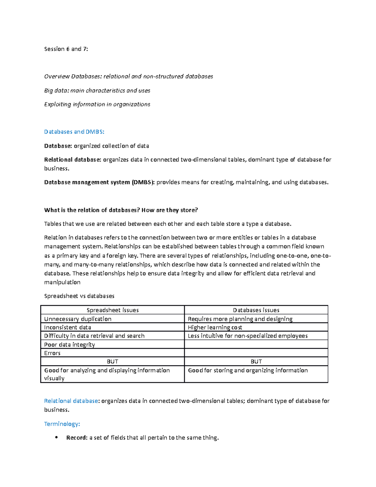 Segunda parte de business driven information technologies - Session 6 ...