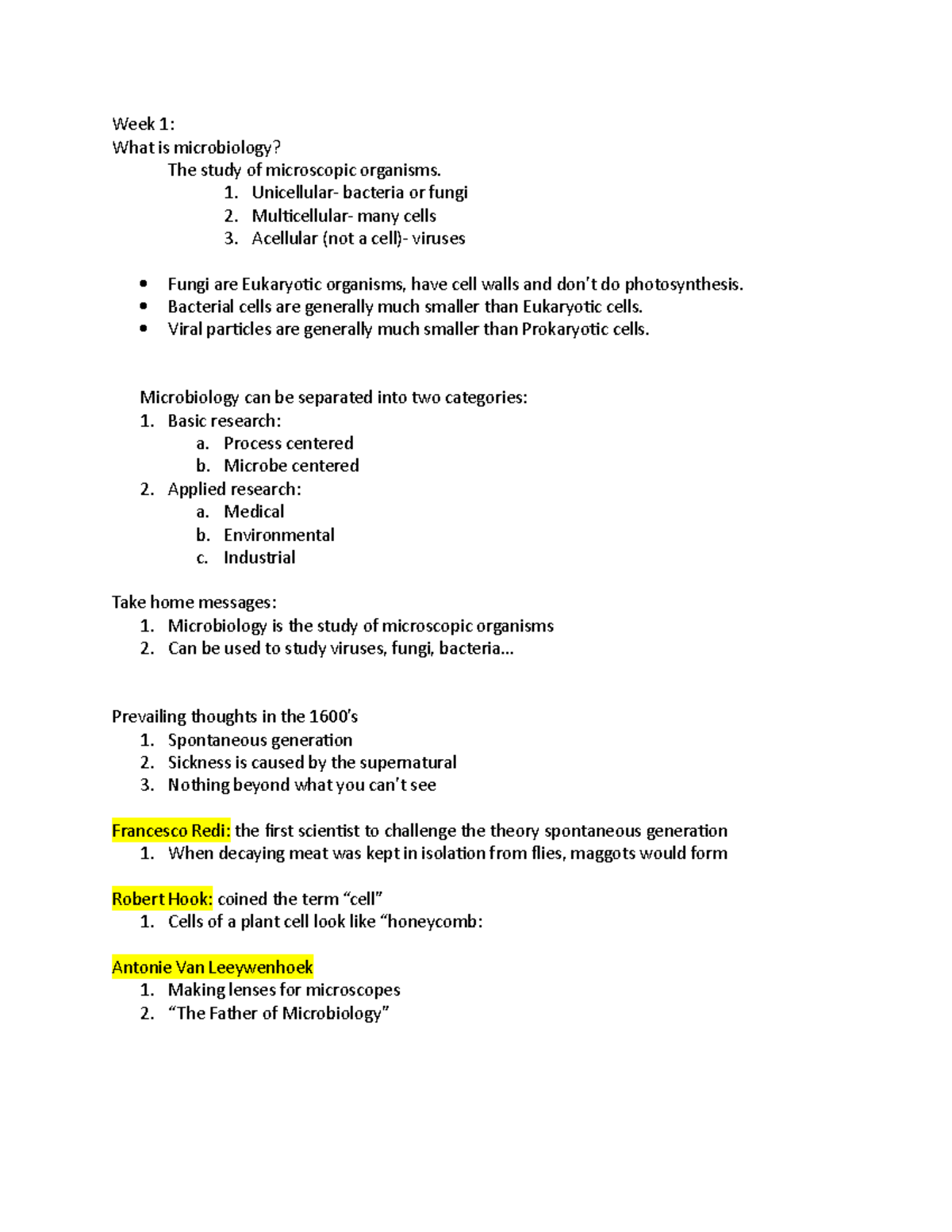 Week 1 Notes, chapters 1 and 2, Biology 113 - Week 1: What is ...