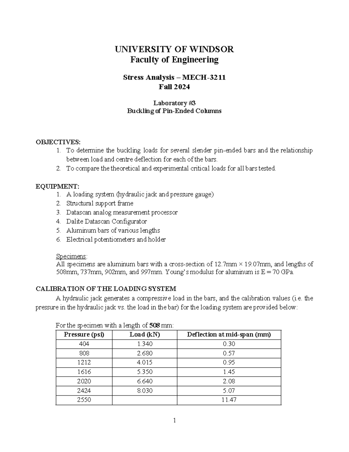 Lab3 manual F24 with data - UNIVERSITY OF WINDSOR Faculty of ...