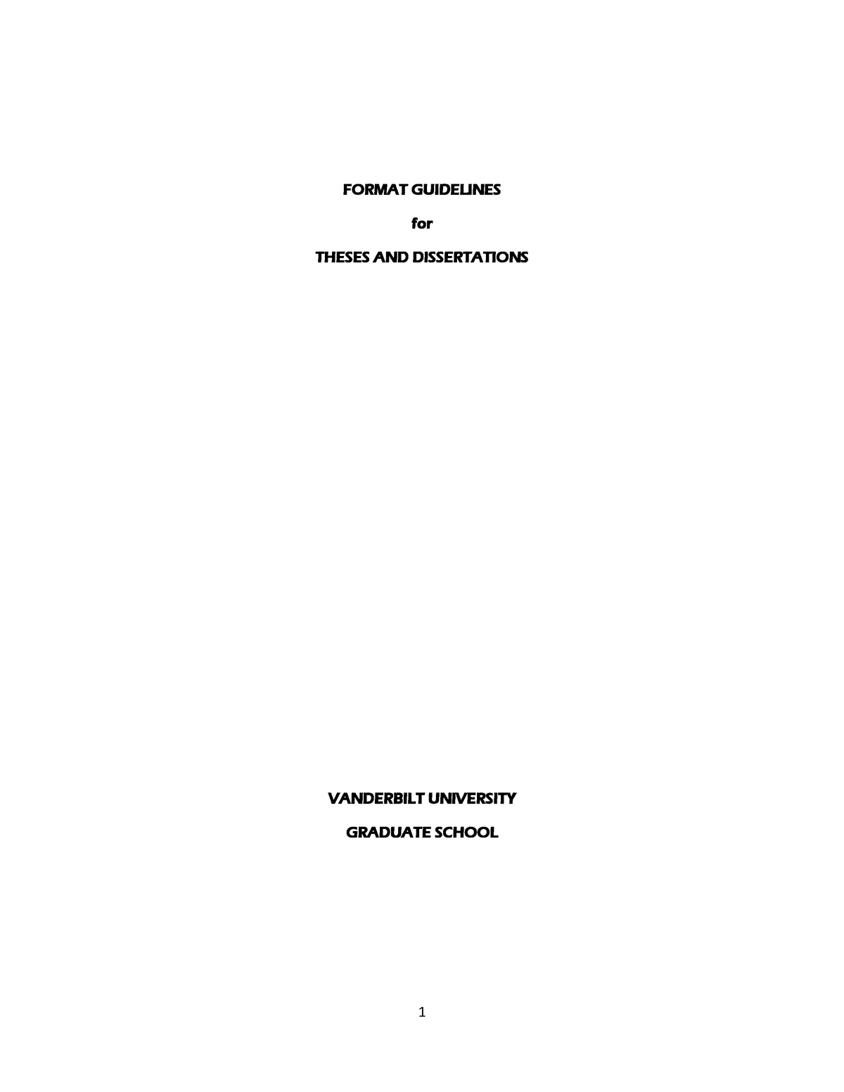 vanderbilt thesis and dissertations