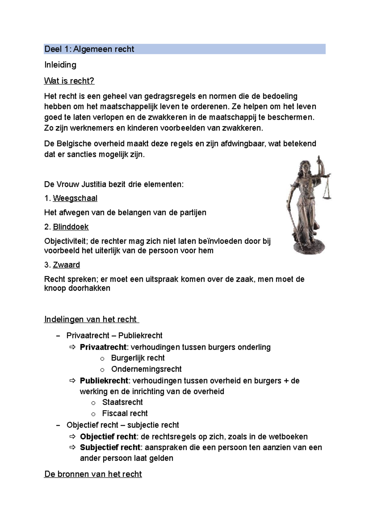 Samenvatting Bedrijfsrecht Met Ppt Van Lector - Deel 1: Algemeen Recht ...