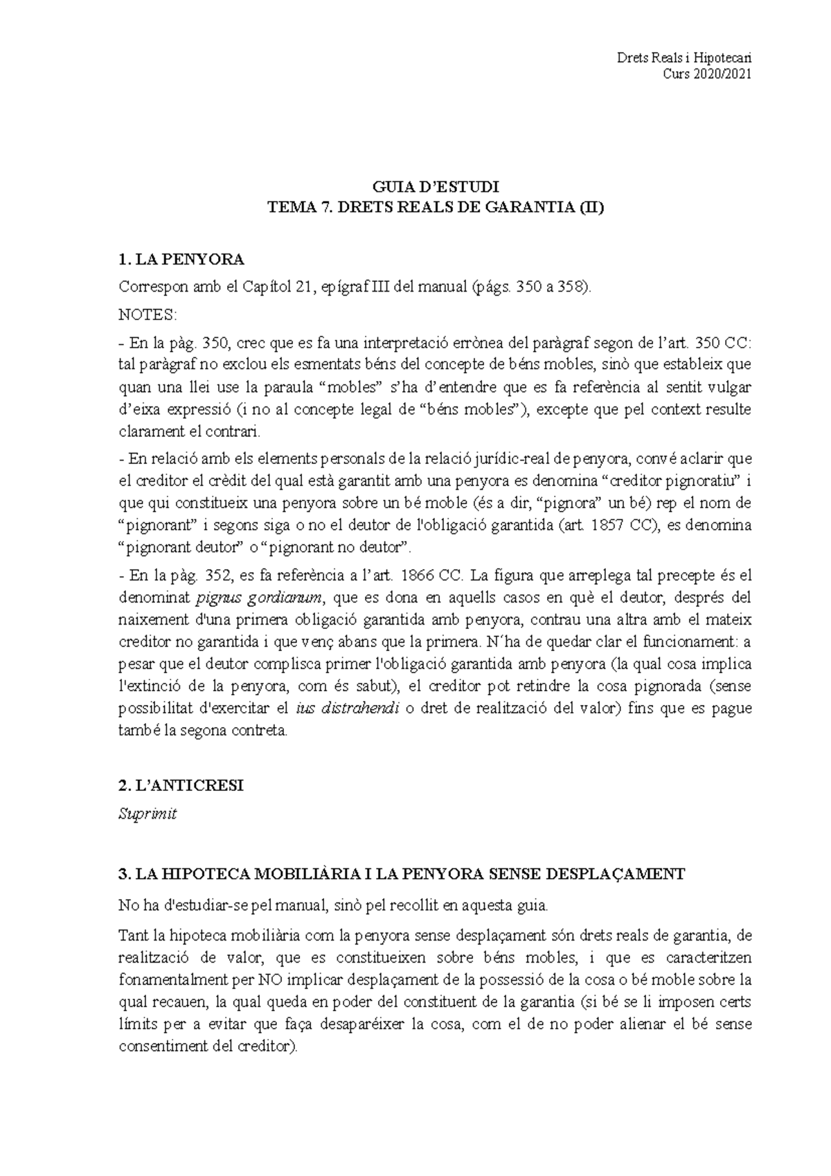 Guia Tema 7 Reales E Hipotecarios 2020-21 - Curs 2020/ GUIA D’ESTUDI ...