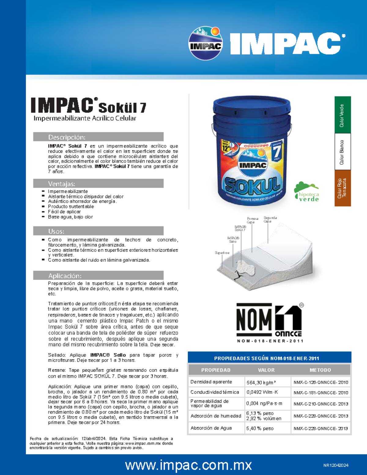 Impac-sokul-7 - ficha - IMPAC Sokül 7 Impermeabilizante Acrílico ...