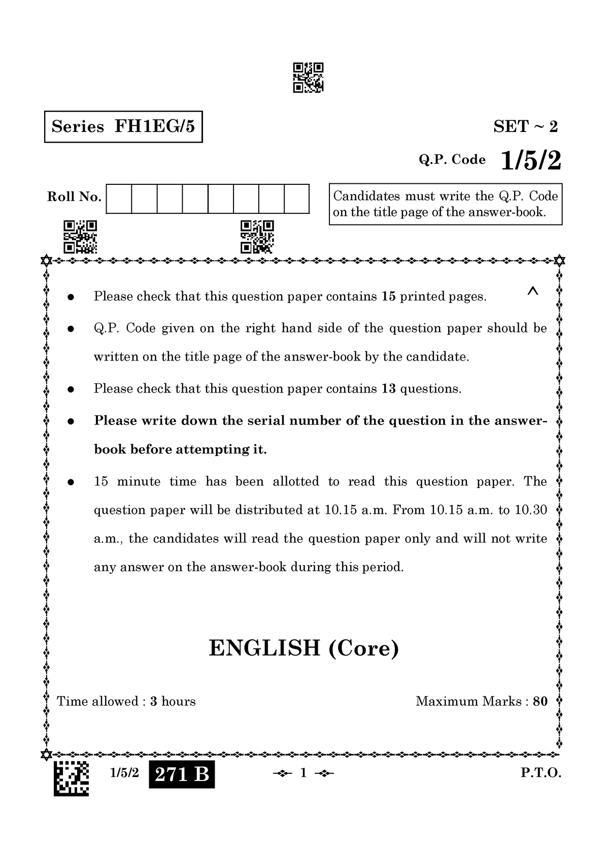 1-5-2 (English Core) - Summary education - 1/5/2 1 P.T. ^ ^ Series ...