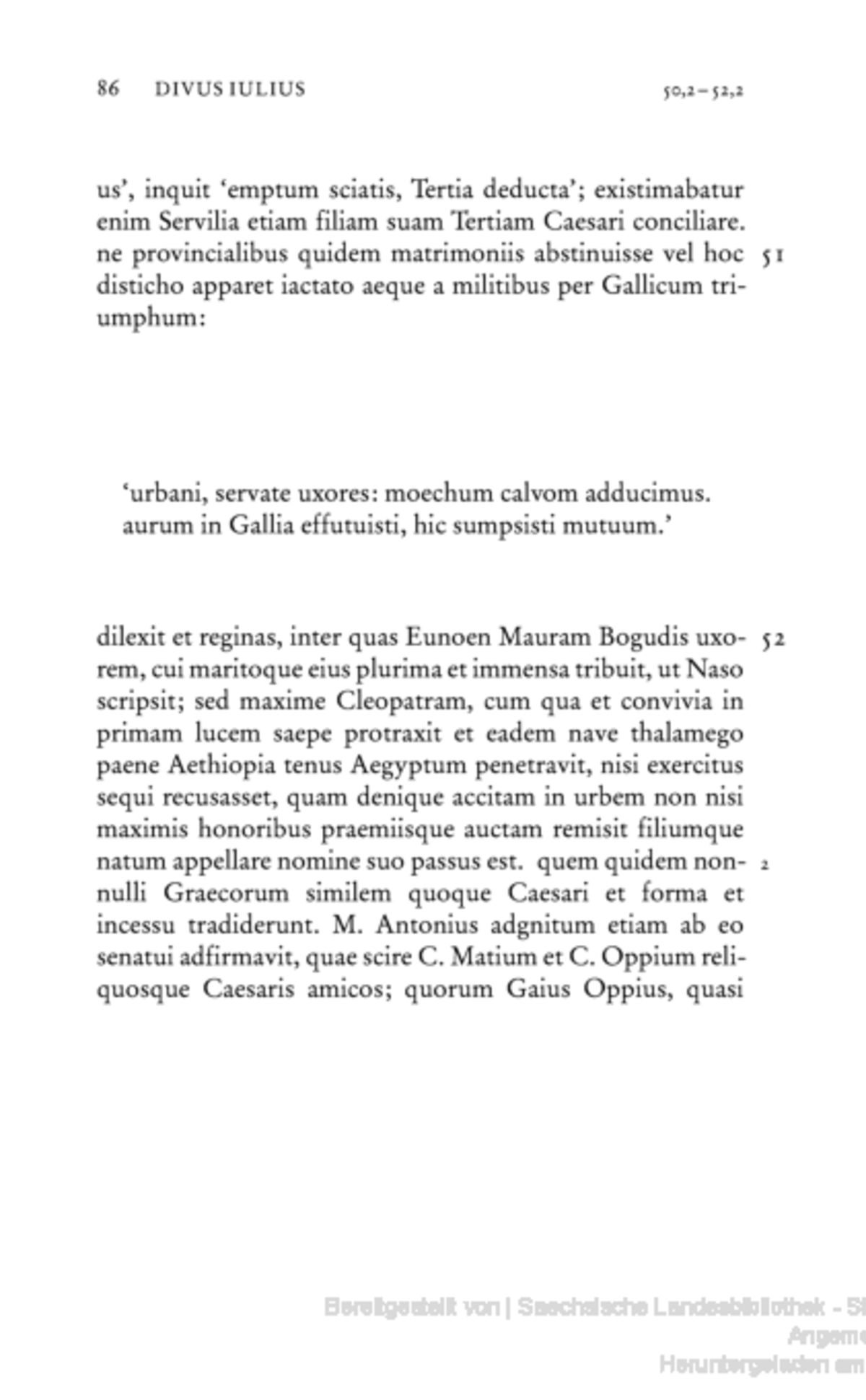 Suet. Iul. 52 - Originale Quelle + Übersetzung - 86฀ DIVUS฀ IULIUS฀ us ...