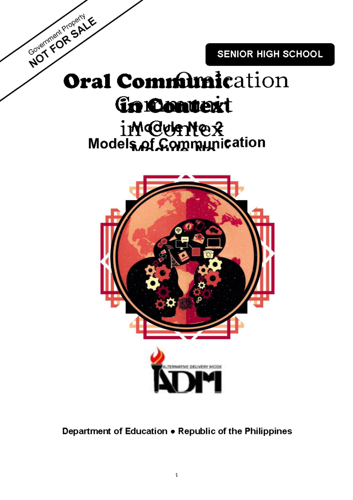 SHSG11 Q1 MOD 2 Oral Communication V3 - SENIOR HIGH SCHOOL Cation T ...