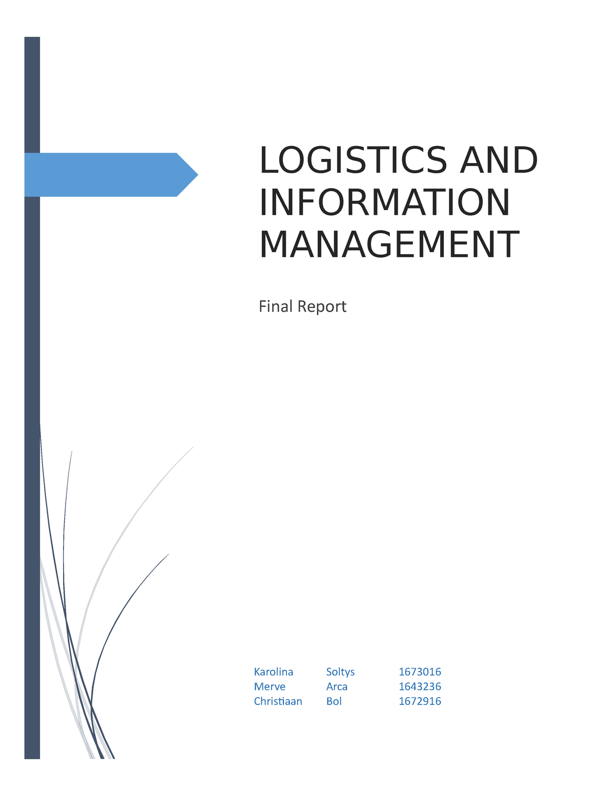 logistics dissertation report