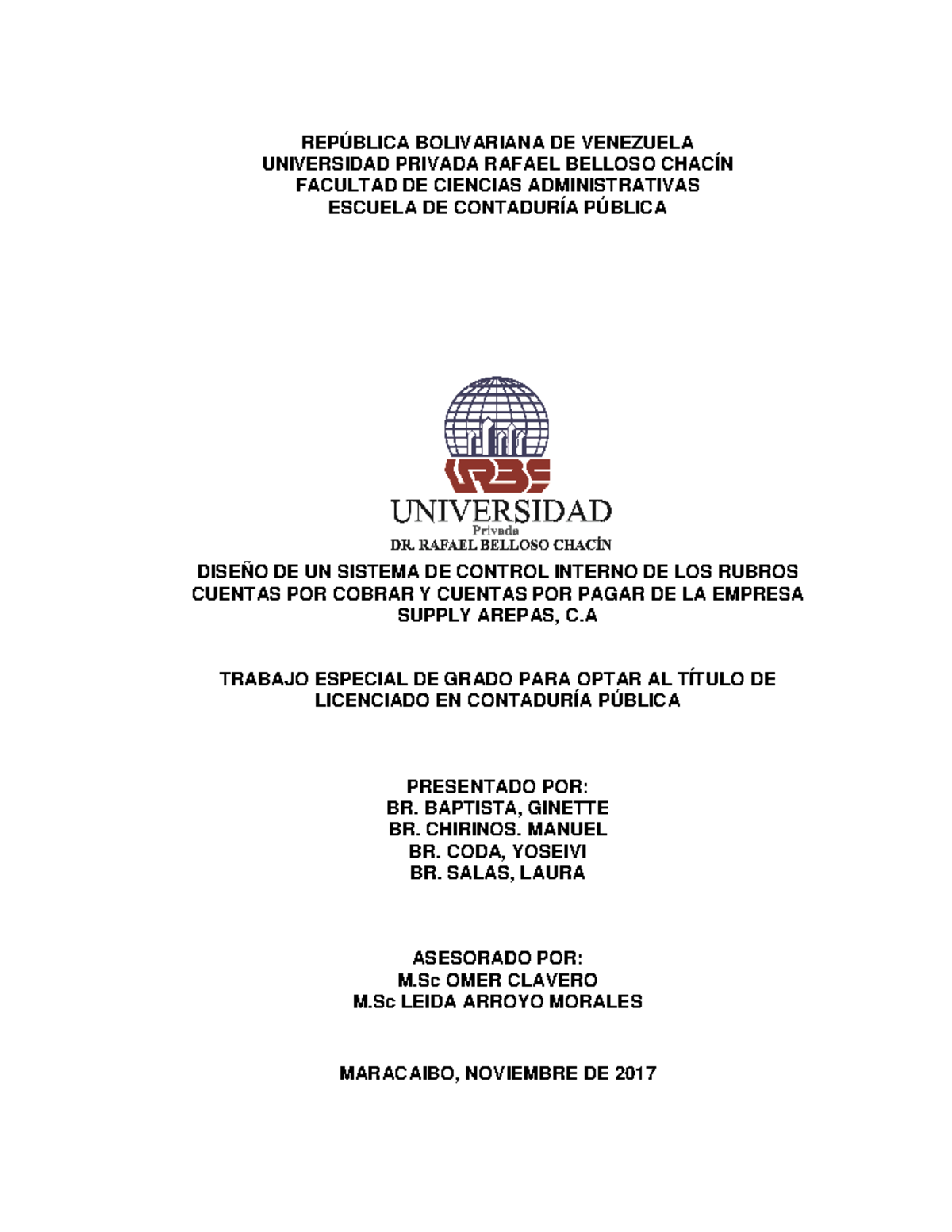 Antecedentes I - REPÚBLICA BOLIVARIANA DE VENEZUELA UNIVERSIDAD PRIVADA ...