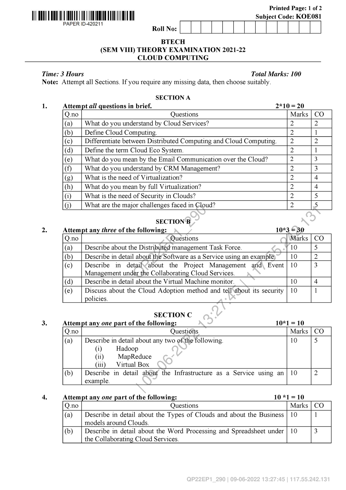 Cloud- Computing-KOE081-paper - QP22EP1_ | 09-06-2022 13:27:45 | 117.55 ...