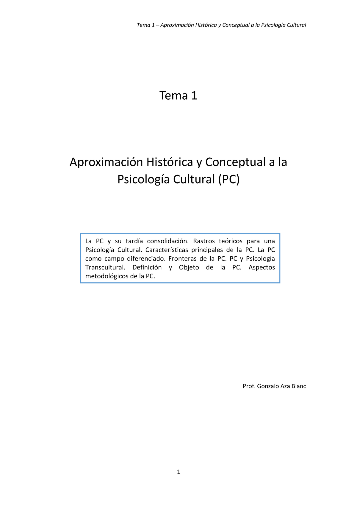 Apuntes Tema 1-Aproximacion Historica Y Conceptual - Tema 1 ...