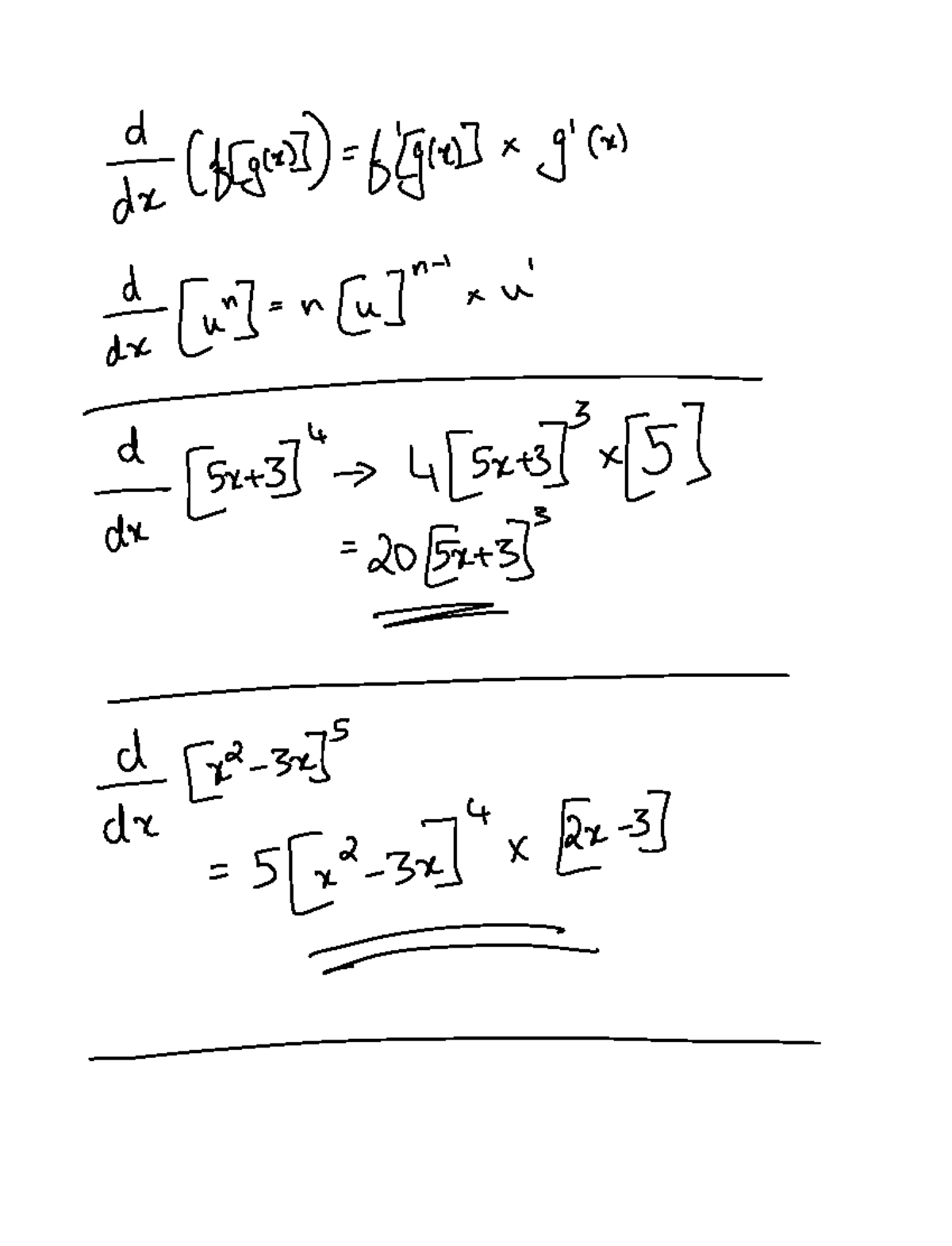 The chain rule Practice materials fgm fgin x g em un n G x n 1443kt