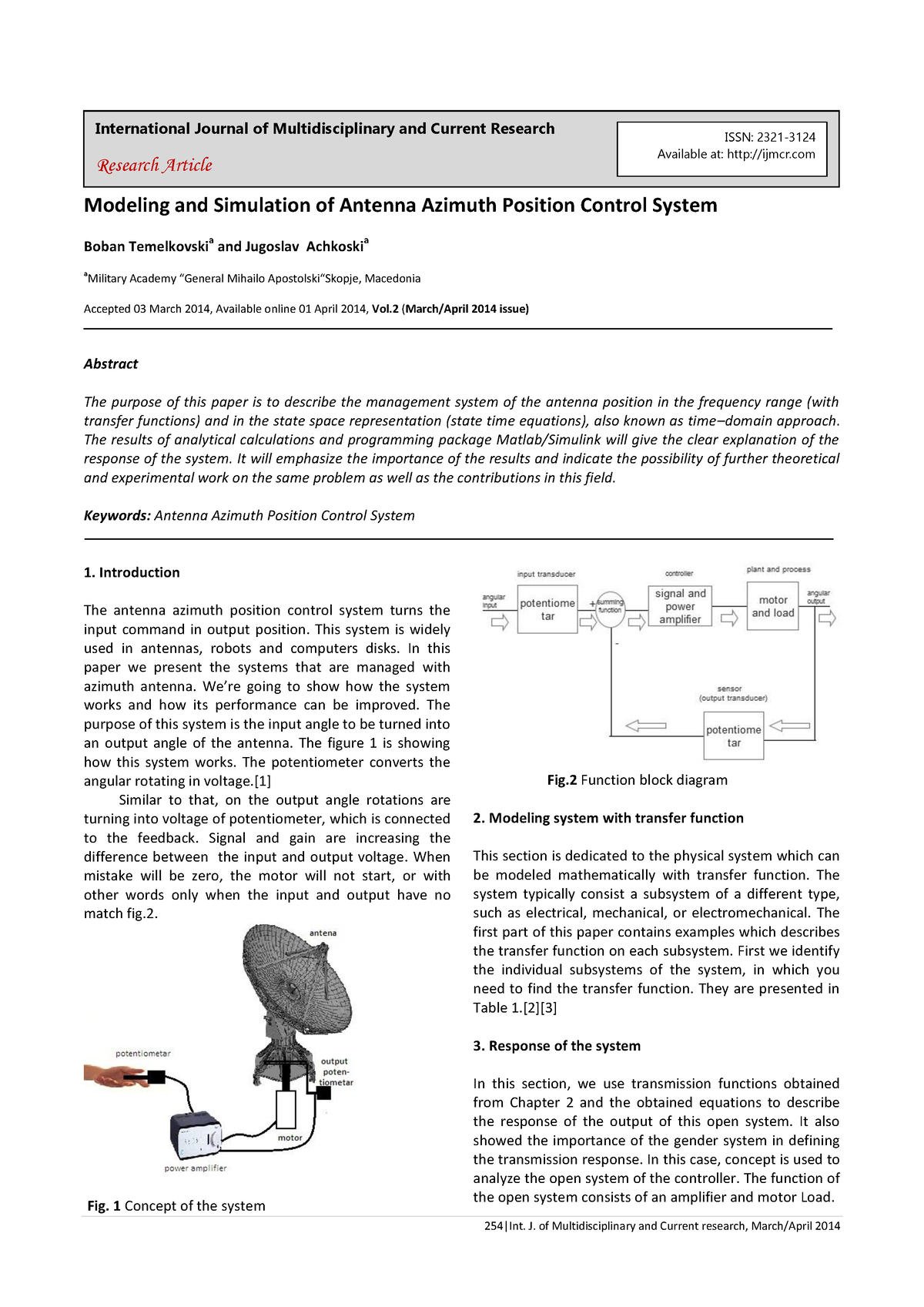 research papers in control systems