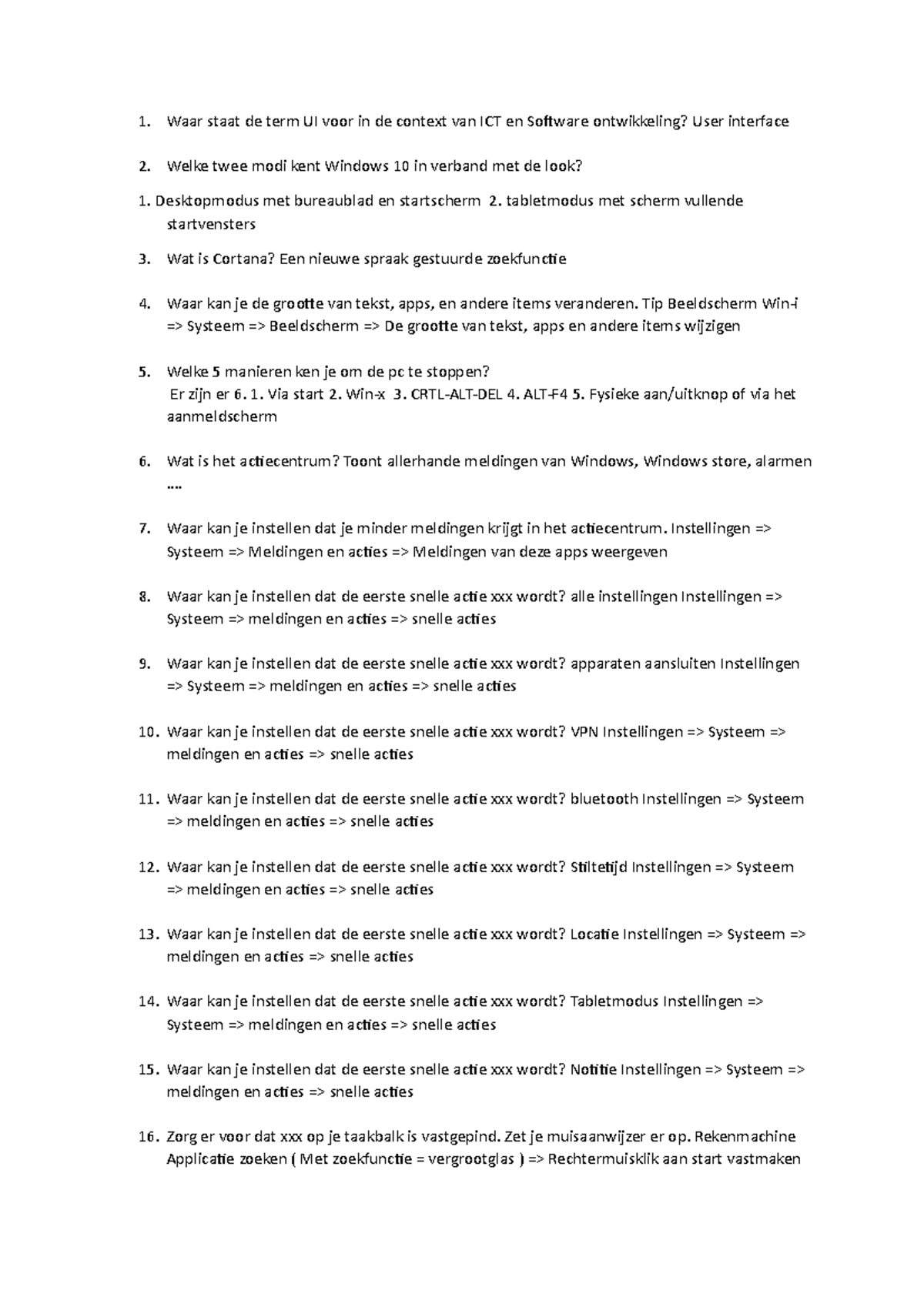 Vragendesktop500 1. Waar staat de term UI voor in de context van ICT en Software