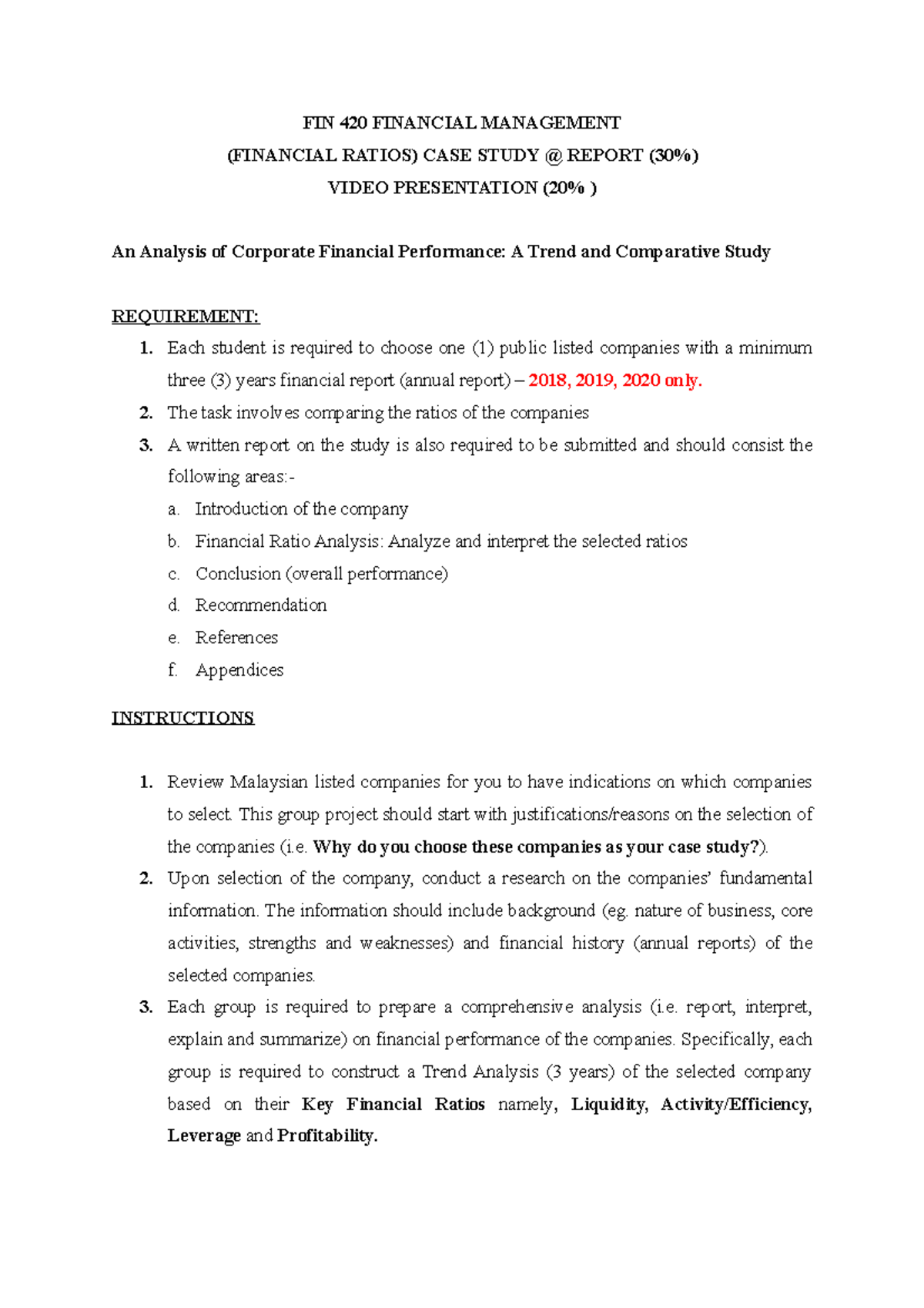 case study on financial industry