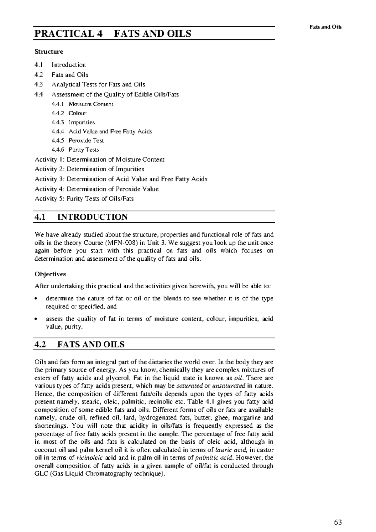 Practical-4 - Principles of Food Science - Fats and Oils PRACTICAL 4 ...