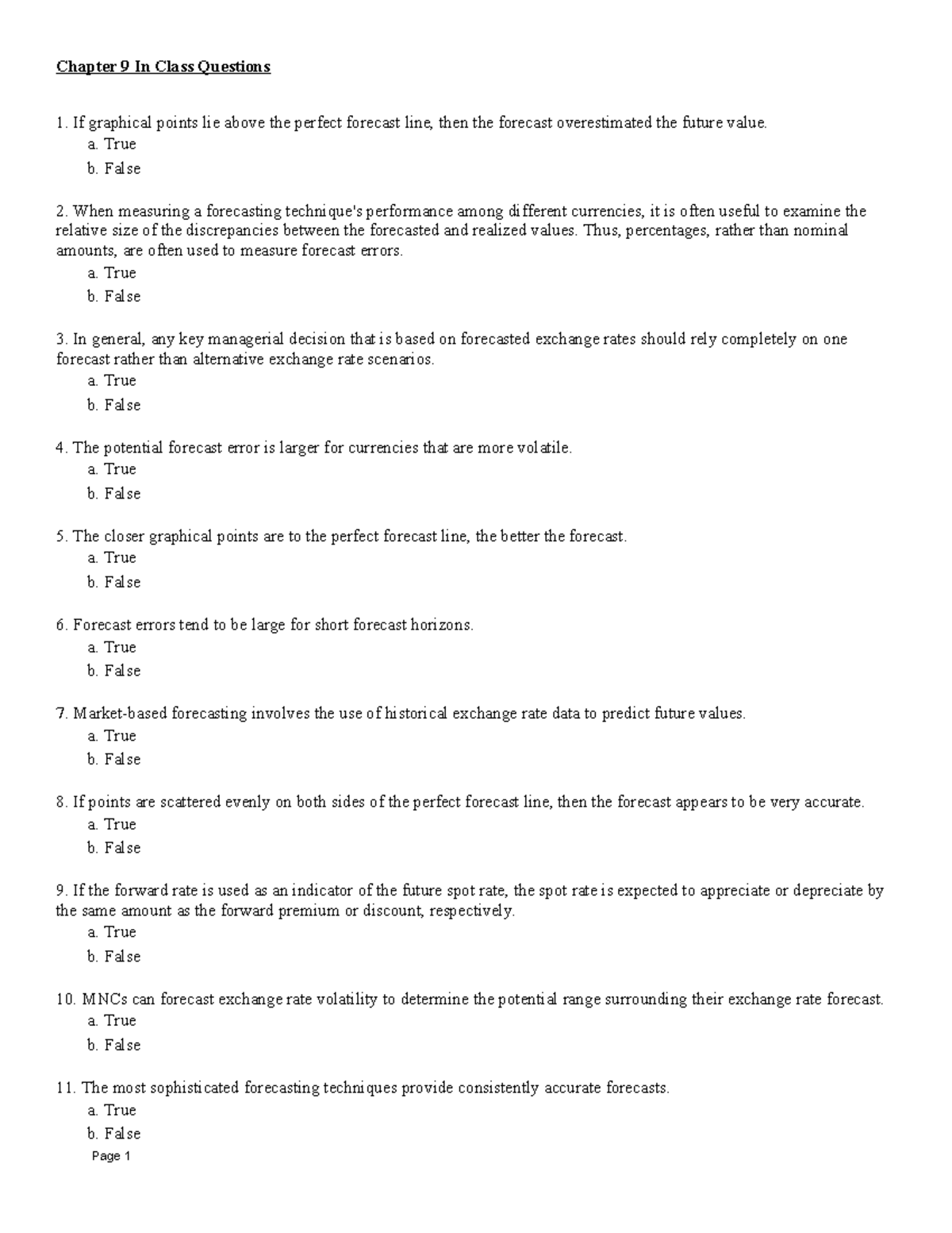 Chapter 9 In Class Questions - 1. If graphical points lie above the ...
