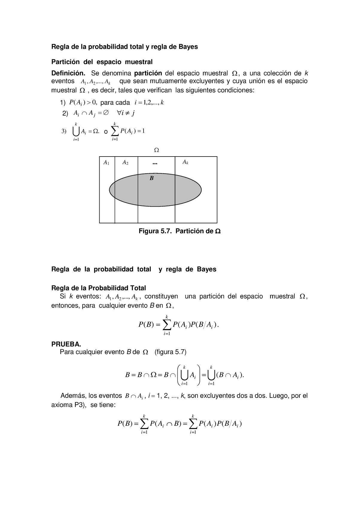 Sesión 14, Probabilidad Total Y Teorema DE Bayes - Regla De La ...