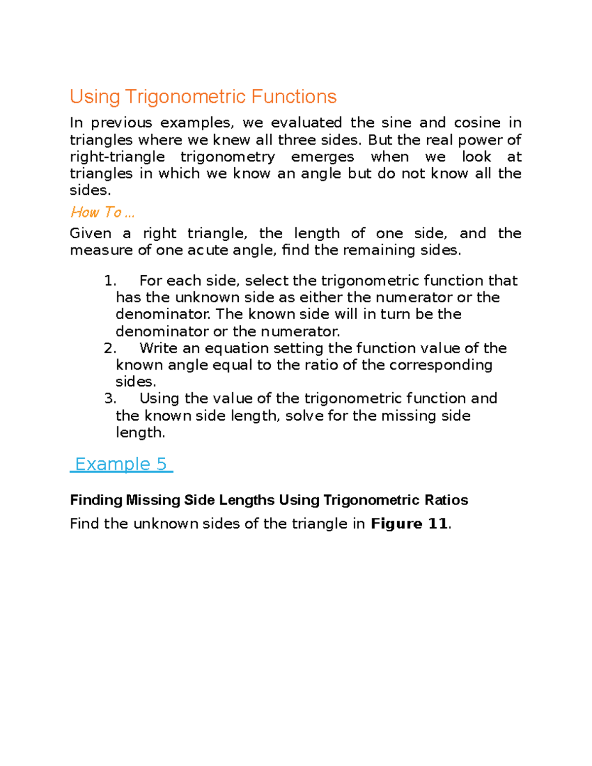 4-1 Reading and Participation Activities Right Triangle Trigonometry 3 ...