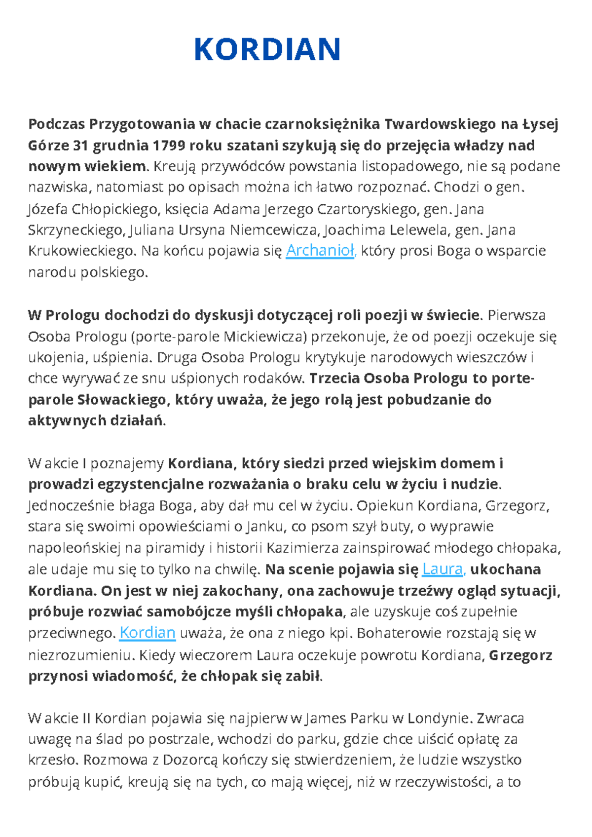 Kordian - KORDIAN Podczas Przygotowania w chacie czarnoksiężnika
