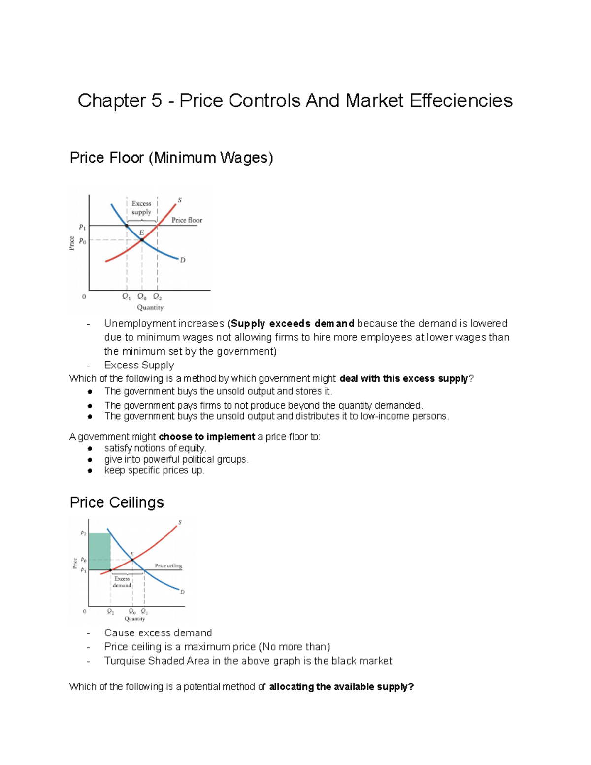 chapter-5-price-controls-and-market-effeciencies-chapter-5-price