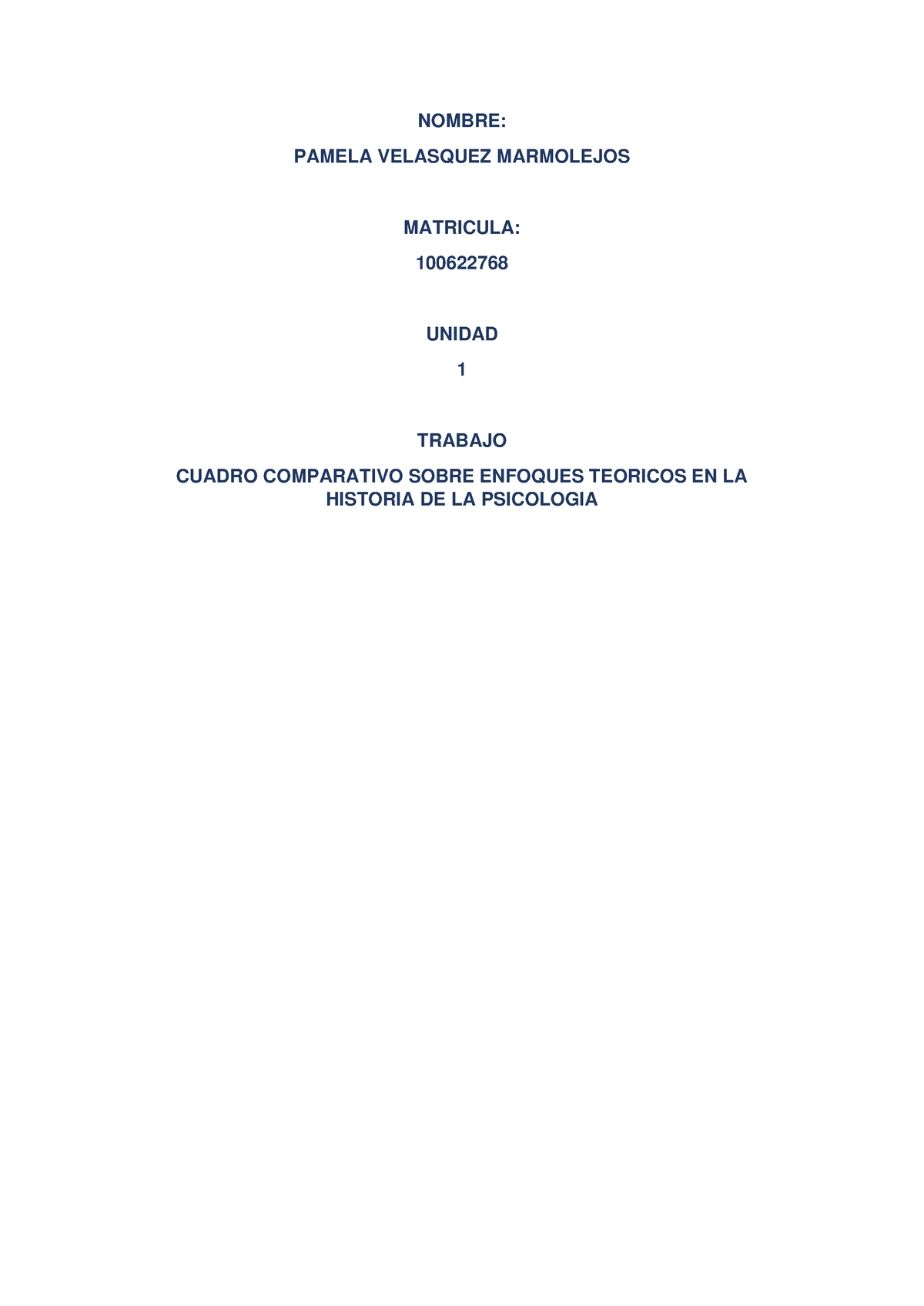 Cuadro Comparativo 2 - NOMBRE: PAMELA VELASQUEZ MARMOLEJOS MATRICULA ...