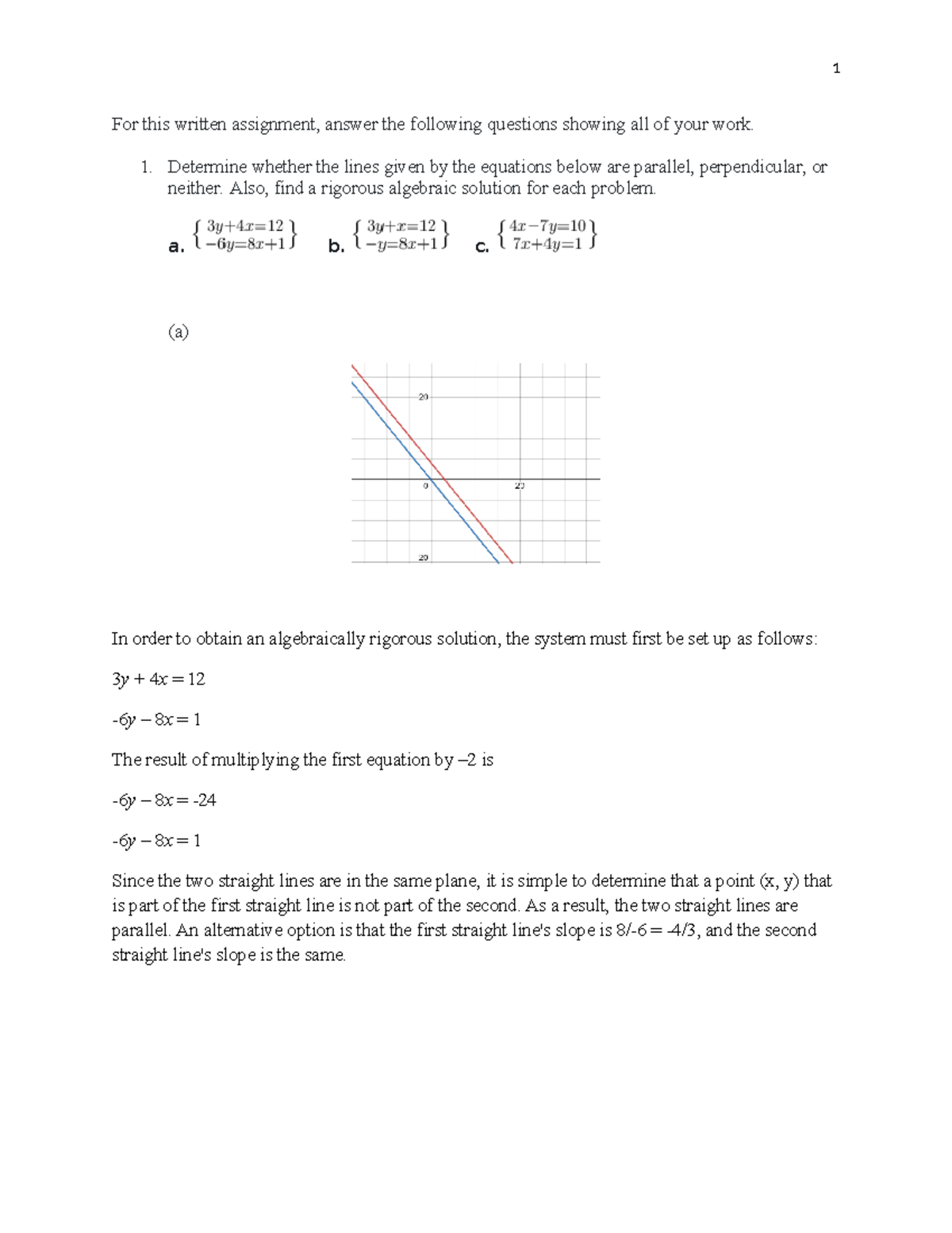 College Algebra Written Assignment Unit 2 - For this written assignment ...