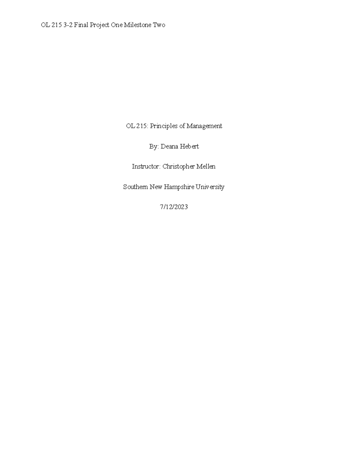 OL 215 3-2 - This is a complete course work of Module Three-Two work ...