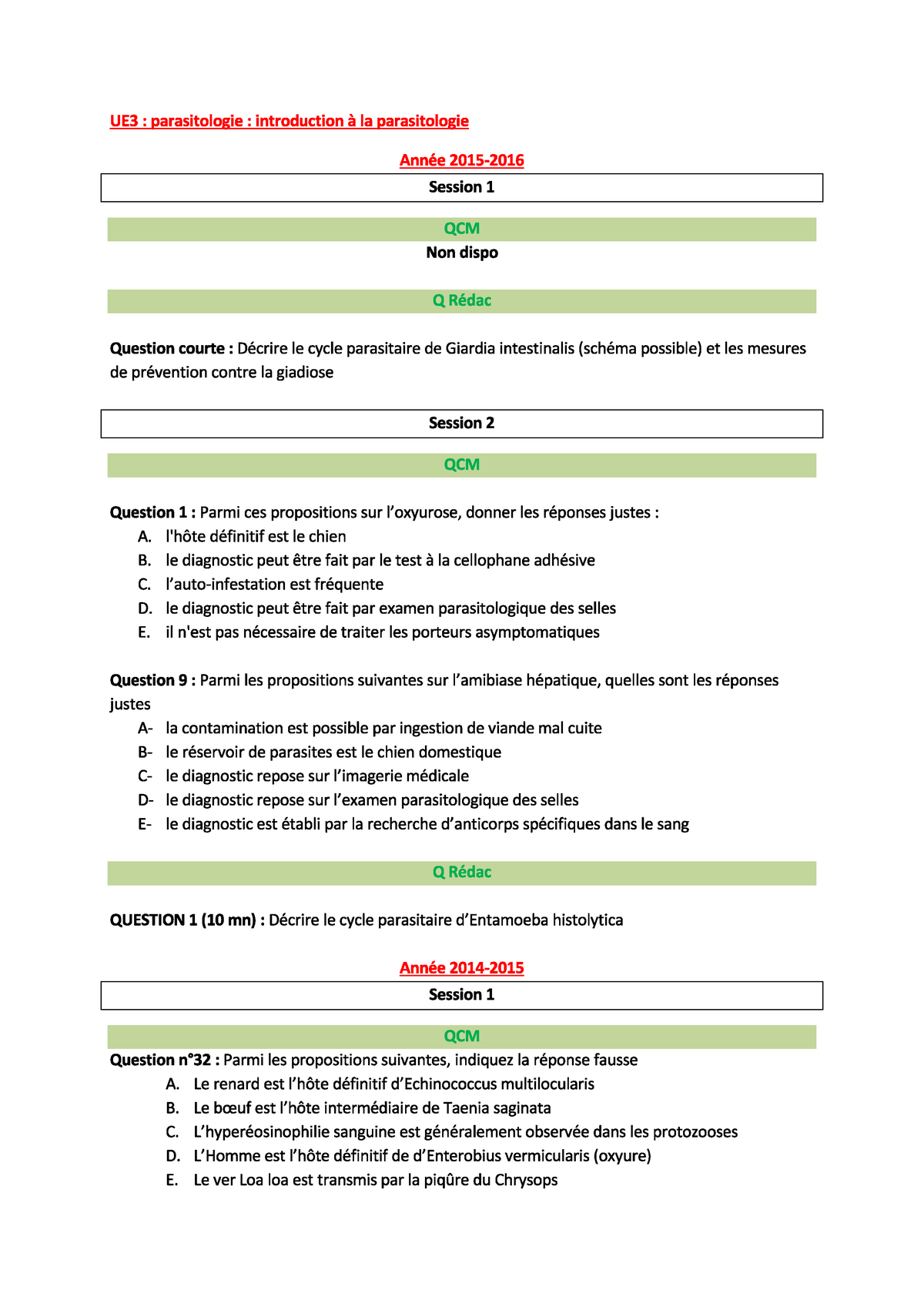 Examen 2 Fevrier 18 Questions Et Reponses Studocu