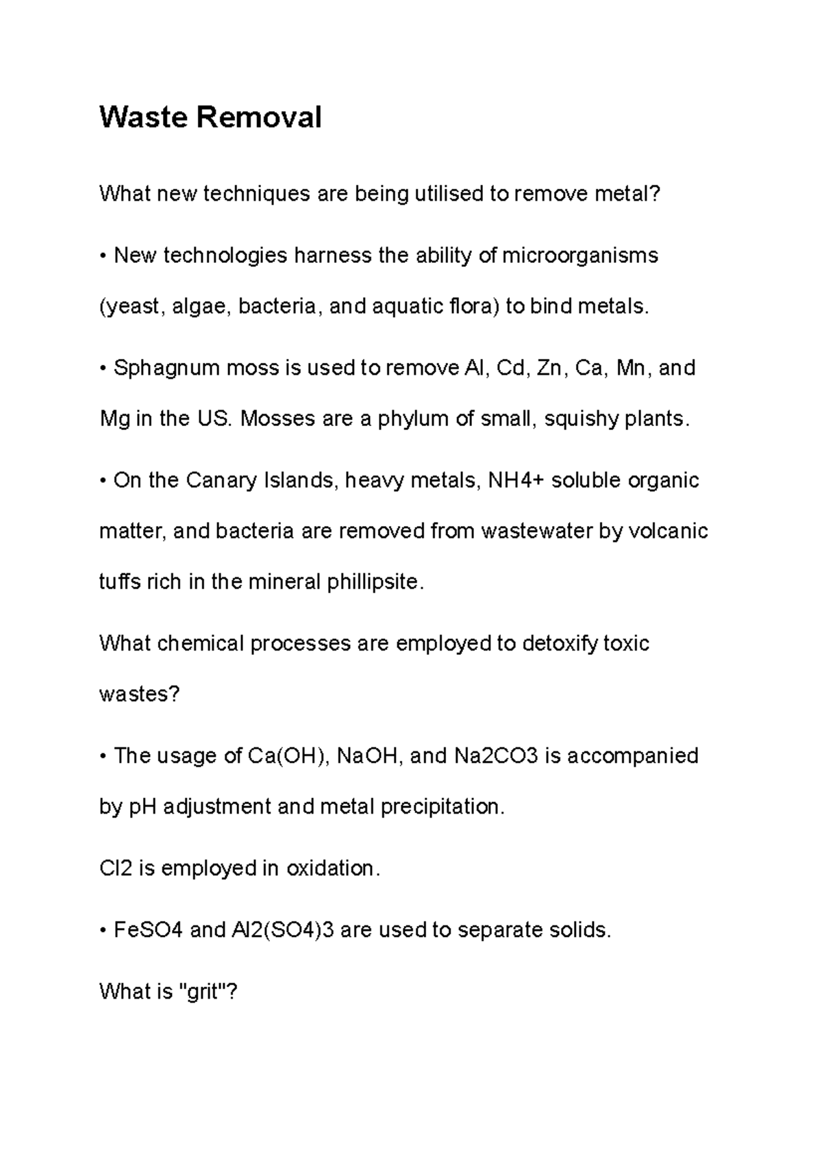 Waste Removal Manish Sir Waste Removal What new techniques are