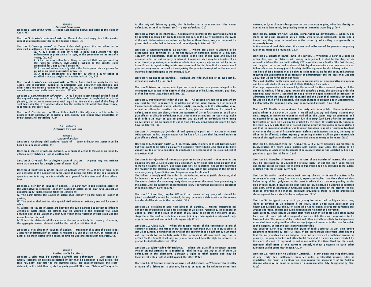 Rules 1-8 - s ajkshckja asihcnac - RULE 1 General Provisions Section 1 ...