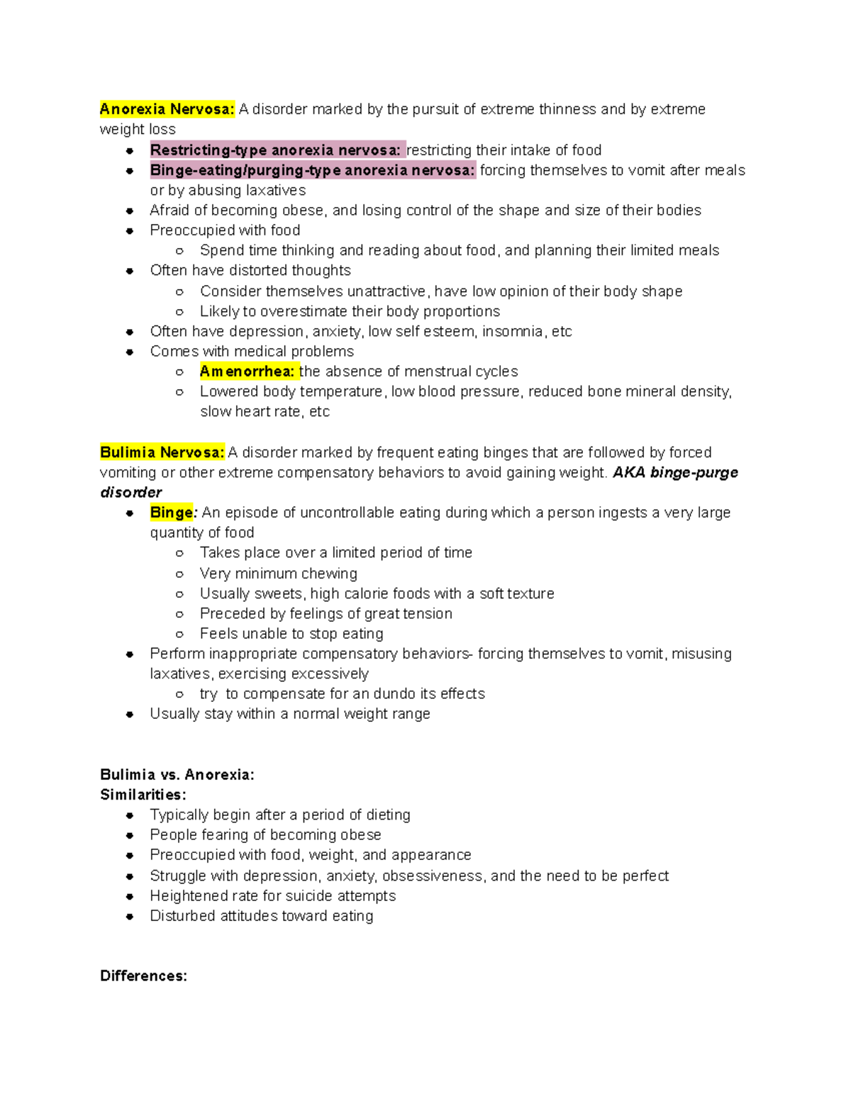 Ch9 Eating Disorders - Summary Fundamentals of Abnormal Psychology ...