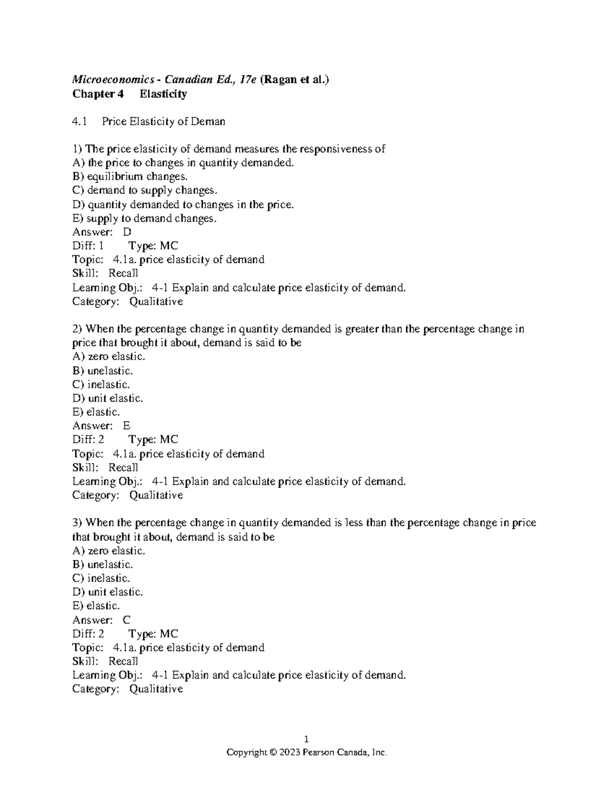 Chapter 4 - not applicable - 1 Microeconomics - Canadian Ed., 17e ...