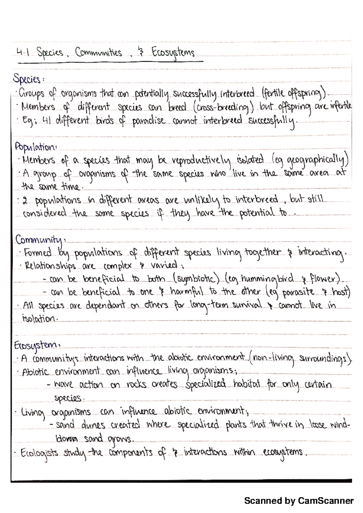 IB Biology HL Chapter 4 Condensed - Studocu