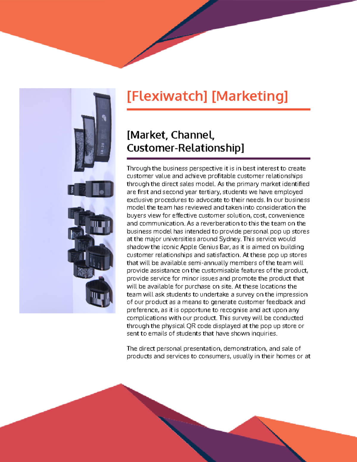 Marketing [Market, Channel, Customer-Relationship] For Flexi ...