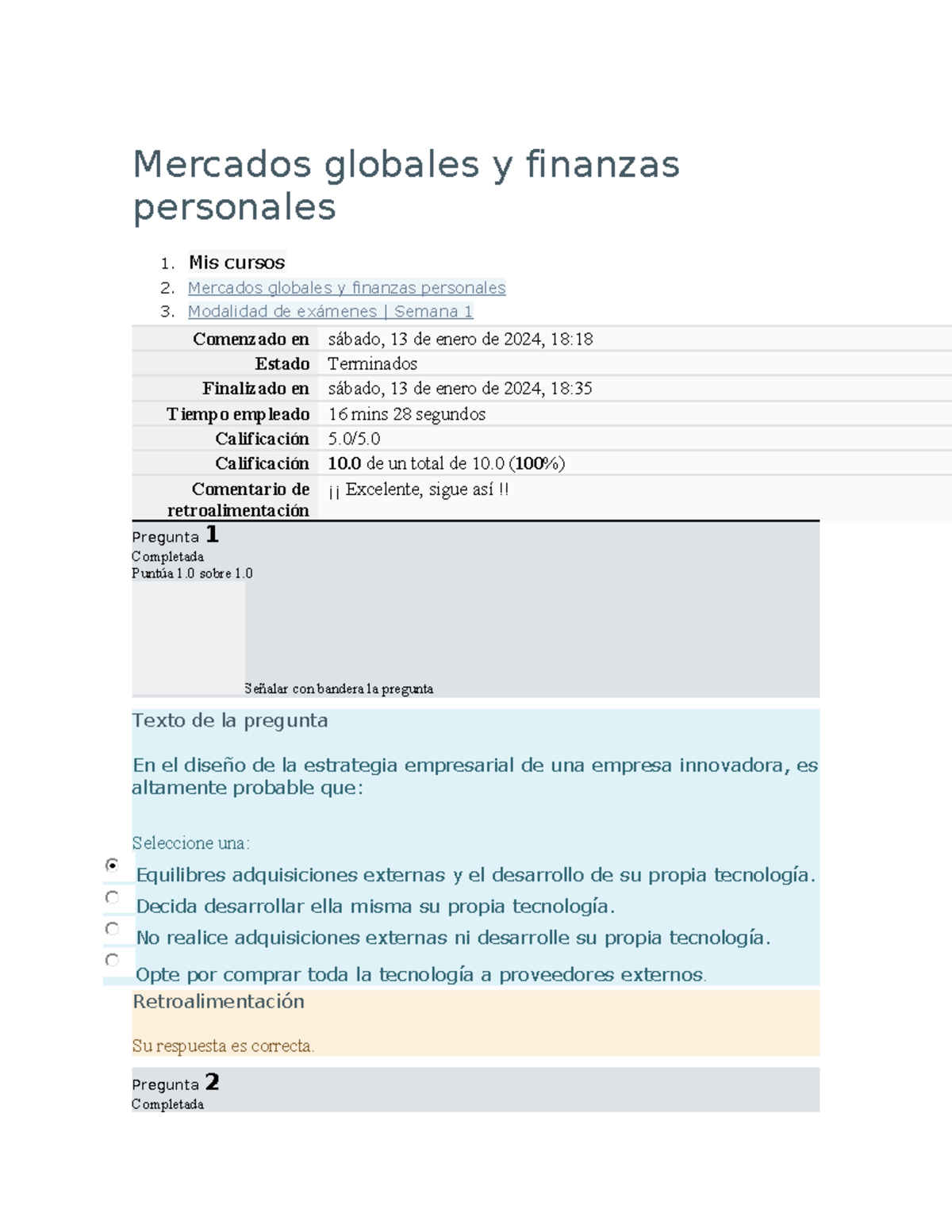 EXA SEM 1 Mercados Globales Y Finanzas Personales - Mercados Globales Y ...