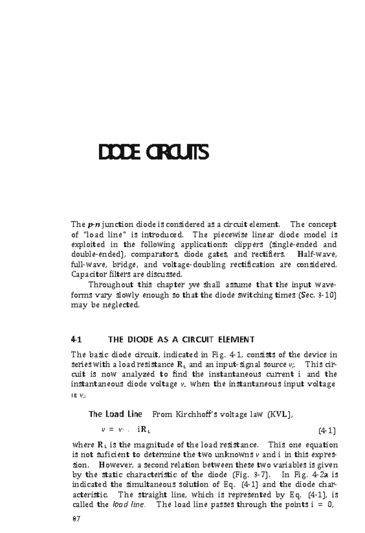 Electronics notes - DIODE CIRCUITS Th e p - n junc t i o n d i o d e i ...