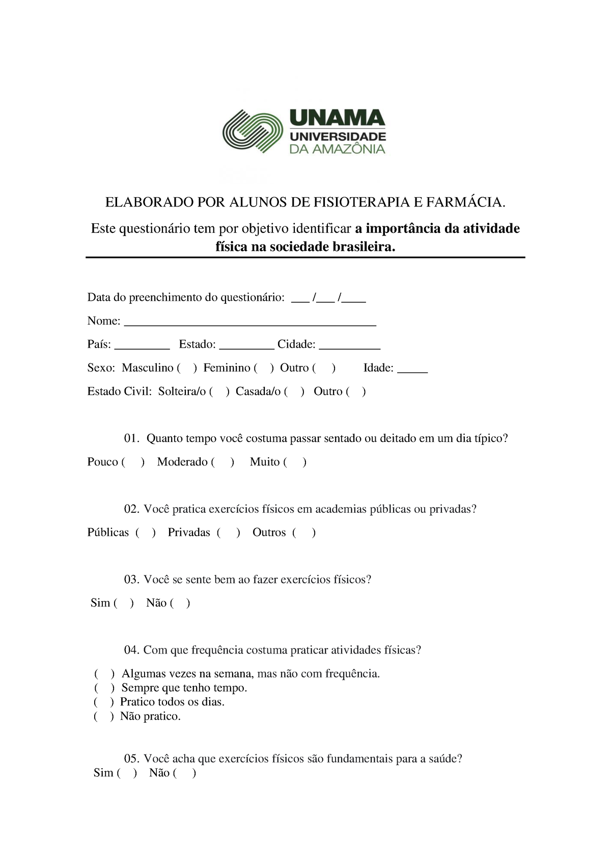 17 18 02 7 04 2023 Questionário Bioestatístico Revisado E OK ...